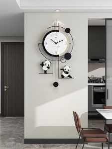 Modern Style Panda Clock Creative Living Room Wall Clock Simple Modern Home Decoration Clock Wall Unique Fashion Art GiftFast shipping