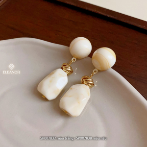 Bông tai nữ chuôi bạc 925 Eleanor Accessories dáng thả phụ kiện trang sức khuyên tai sang trọng 7837