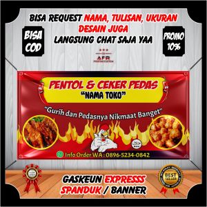 Spanduk Pentol Pedas Banner Jualan Pentol