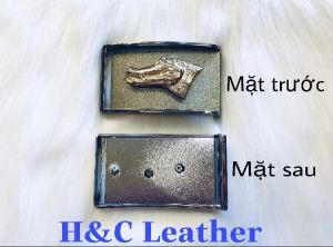 Mặt thắt lưng (đầu dây nịt) kiểu đầu cá sấu màu vàng