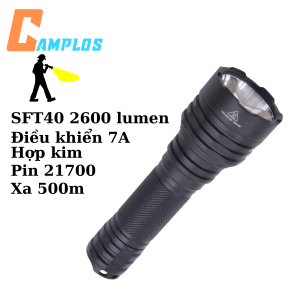 Đèn pin siêu sáng C8+ M45 2600 lumen led sft40 ánh sáng 5000k 3000k với pin 21700 đèn bin cầm tay hợp kim nhôm chiếu xa pin 21700 5000mAh