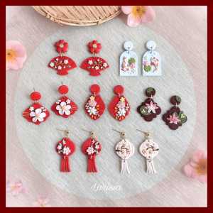 新年喜庆软陶耳环 CNY Handmade Polymer Clay Earring