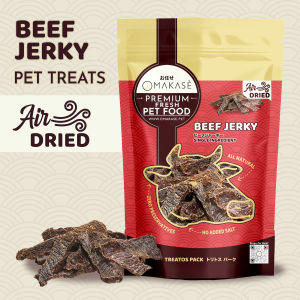 OMAKASE AIR DRIED Beef Jerky Dog & Cat Single Ingredient Dehydrated Pet Treats