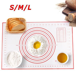 Silicone Baking Mat Professional Cooking Mat with Measurements Reusable Washable Non-Stick Pastry Rolling Mat To Make Cake Bread