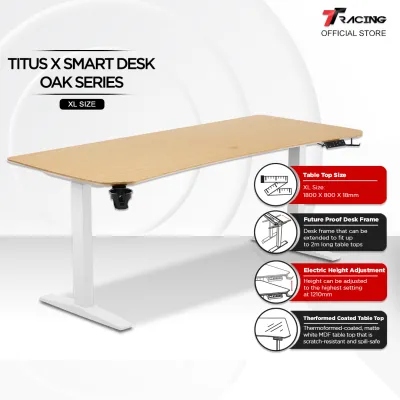 TTRacing Titus X Smart Desk Gaming Table Study Working Home Office Height Adjustable Meja - 2 Years Official Warranty