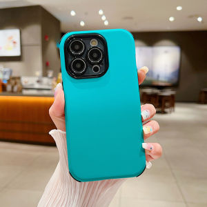 CrashStar Thickened Corners Gradient Silicone Hard Shockproof Phone Case For iPhone 16 15 14 Pro Max 13 12 11 Pro Max Simple Fashion Phone Casing Cover With Full Cover Lens Camera Protection