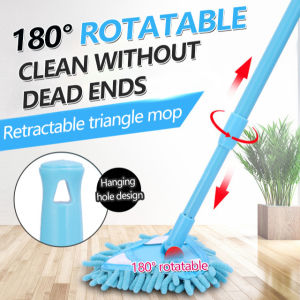 Retractable mop triangle mop retractable bathroom cleaning triangle floor cleaning brush cleaning brush bathroom floor wiper
