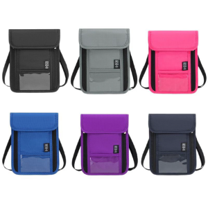 Travel Neck Wallet Neck Pouch with RFIDS Blocking Family Holder for Easy TravelingSimple Design for Men Women