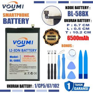 VOUMI BL-58BX / BL58BX Baterai Battery Double IC Power high Capacity Infinix Hot 9 Play X680 X680B X680D / Hot 10s X689 X689B / Hot 10 Play X688 X688C / Hot 11 Play X688B / HOT 12 Play X6816 X6816D / Hot 30 Play X6835