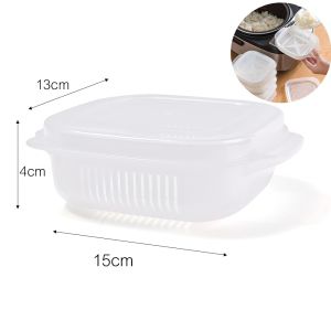 1/5/10ชิ้น กล่องเก็บอาหาร แช่แข็ง เนื้อสัตว์ ไมโครเวฟความร้อนกล่องอาหารกลางวัน ข้าว คมชัดยิ่งขึ้น ตู้เย็นเก็บสดภาชนะ