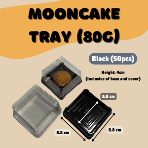 50pcs Mooncake Tray  80g/100g / Individual Disposable Mooncake Box/Brownie Box/ Cake Box
