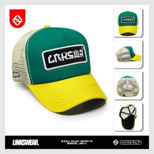 LINKSWEAR Topi Jaring Pria Trucker Hat Jaring Pria Dewasa Yellow Tosca Cream LTT101