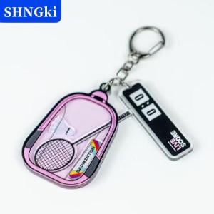 SHNGki Sáng Tạo Mini 3D Cầu Lông Vợt Bóng Charms Móc Khóa Thể Thao Lưu Niệm Túi Móc Khóa Xe Đính Phụ Kiện Chìa Khóa Chủ Quà Tặng