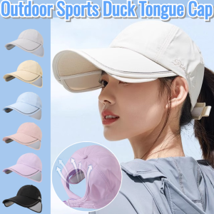 [Upf50+ Anti-Sun Uv /Breathable]Adjustable Quick Dry Sun Cap/Outdoor Sports Duck Tongue Cap Large Brim Sun Hat/Big-brimmed Beach Hat
