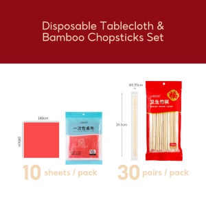 🇸🇬 Ready Stock Chinese New Year Red Paper Cup Bowl Disposable Tableware Set CNY Decoration Cutlery Utensils Chopsticks