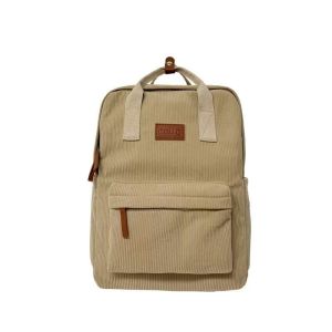 SPS BAGS#9917 Fashionable large capacity 15inches backpack features distinctive corduroy pattern top carrying handles