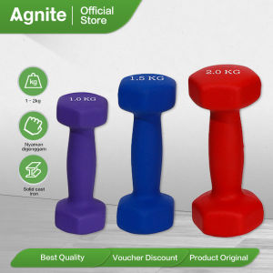Agnite Barbel / Dumbell 1 kg Vinyl ER081