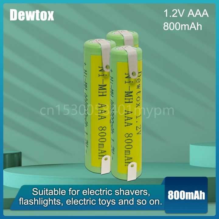 1.2V AAA Rechargeable Battery 800mah NiMH Bateria with Welding Tabs for Philips Electric Shaver