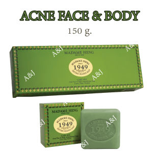 (แพ็ค 3 ก้อน)สบู่แอคเน่เฟส & บอดี้ อโรมาเธอราปี มาดามเฮง 150 กรัม Madame heng ance face & body