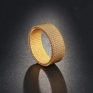 [A D]Fashion Elastic Mesh Chain Rings Titanium Stainless Steel Rings For Men Women Wedding Engagement Men Rings Punk Jewelry Gifts