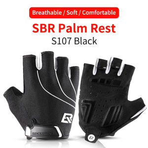 ROCKBROS quần áo đạp xe đạp nam Găng tay hở ngón thoáng khí chống sốc Găng tay xe đạp leo núi Xe đạp leo núi thể thao cho nam nữ quần áo đạp xe