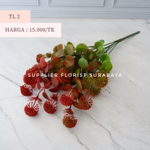 SFS - [TL 2 X7] DAUN PLASTIK DEDAUNAN FILLER BUNGA TANAMAN HIAS PEMANIS RUMPUT SINTETIS HIASAN VAS BUNGA RUANG TAMU CAFE DAPUR RAMBUTAN