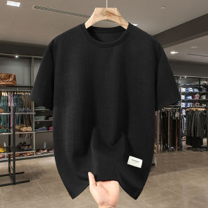 【5XL-11XL】180kg có thể mặc áo thun nam ngắn tay phối cotton cỡ lớn đầy đặn ngoại cỡ ngoại cỡ thể thao mùa hè dáng rộng thường ngày sành điệu