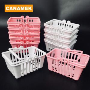 【CANAMEK】 Dollhouse Miniature Shopping Basket Pretend Play Toys furniture