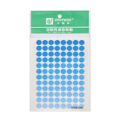 MTRADE Self Adhesive Label Sticker 8mm Circle 10 sheets/pack (Blue Color)
