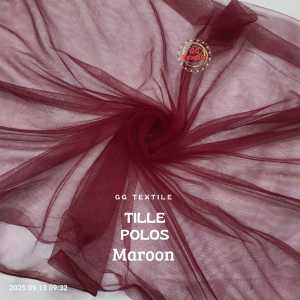 1 Meter Kain Tille Polos Halus - Soft Tulle 58" - Grade A Original Import