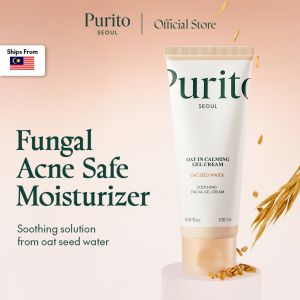 PURITO Oat-in Calming Gel Cream 100ml | 77% Oat Seed Water Sensitive Skin Redness Relief Fungal Acne Safe Lightweight Gel