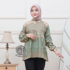 Baju Batik Fashion Pasangan Terbaru - atasan wanita - baju couple - sarimbit /Batik shirt/blouse batik Morena/batik work/batik uniform/batik lecture/batik kantoran/batik sekolah/ batik kuliah