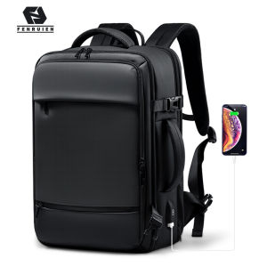 FENRUIEN Backpack men 17.3 inch laptop Backpacks Expandable Large Capacity Travel Backpacking USB charging waterproof Bag