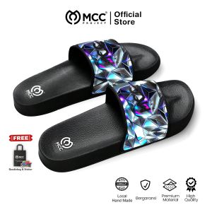 MCC Project - Sandal Slop Pria Wanita Terbaru Sendal Slide Slip On Motif GLS Casual Dewasa Selop Distro Kekinian 36-43