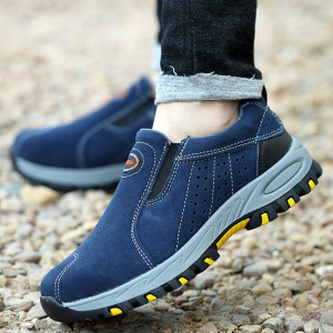 MEIXU Hiking Shoes Mens Safety Shoes Work Ankle Boots Puncture-proof Safety Shoes Steel Toe Steel Non-slip Work Shoes Safety Boots Sports Shoes