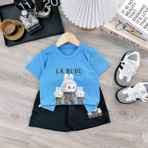 Bộ LABUBU 5 hình dành cho bé trai-gái từ 10-30 kg  chất vải co dãn 4 chiều