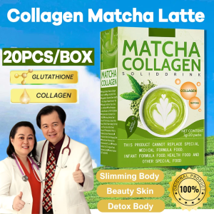 20bags/BOX Matcha Collagen Latte Powder 100% Organic Slimming Whitening Antioxidant Body Detox Drink 抹茶胶原蛋白绿茶粉美白谷胱甘肽抗衰老减肥燃脂排毒饮料