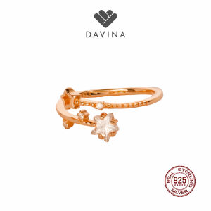 DAVINA Ladies Esra Ring Rose Gold Plated Sterling Silver 925 - Cincin Wanita Perak S925 Bintang