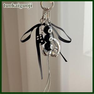 tuokaiguoji Dễ thương sáng tạo 3D Tai nghe beading Mặt dây chuyền Keychain điện thoại di động chuỗi Tai nghe quyến rũ Ba lô treo phụ kiện trang trí