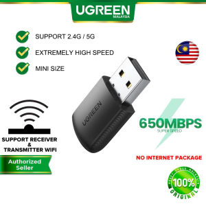UGREEN USB WiFi Adapter for Desktop PC 5G 2.4G Dual Band AC650 433Mbps 200Mbps Stable Fast WiFi Dongle Compact Mini Wireless USB AP Mode Hotspot Computer Network Adapter Compatible with Microsoft Windows 11 10 8.1 8 7 Linux