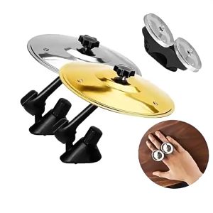 Alloy disc cymbal hand-held instrument with clip-on mini vent car drum - easy to install in your car