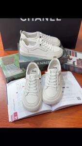 Giày Đế Bằng Da Thật Hua Yao Nữ 2023 Giày Trắng Dễ Phối Thường Ngày Đế Mềm Mẫu Mới Mùa Hè