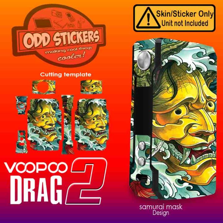 For Voopoo Drag 2 Premium Skin Cover film by Oddstickers (samurai mask)  Oddstickers Samurai Mask Design Self-Adhesive Pvc Vape Sticker Scratch And  Water Resistant Prints - Lazada | Lazada PH