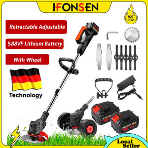 IFONSEN 1688VF Mesin Rumput Bateri Grass Cutter Electric Grass Trimmer Lawn Mower Cordless Pemotong Rumput 割草机 除草机