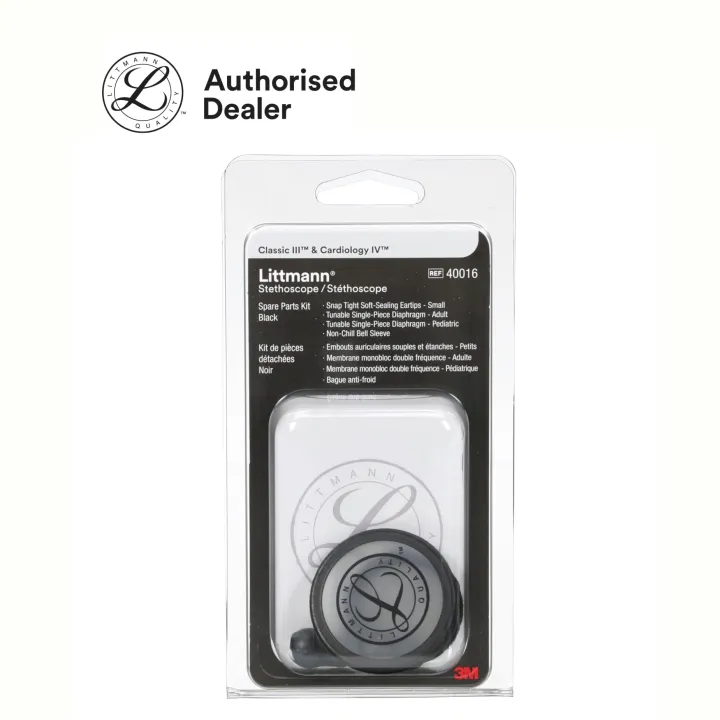 Littmann Spare Parts Kit Cardiology III, Cardiology IV, Classic III, 40016 Black