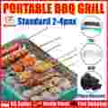 Portable BBQ Charcoal Grill  Disposable BBQ Grill ｜Fast Ignition Charcoal Grill for Indoor and Outdoor Picnic ｜Stainless Steel Barbecue Pot | BBQ Pit. 