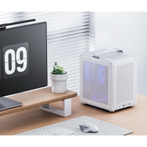 เคส C6 iTX ขนาดจิ๋ว แถมหูหิ้วได้ สีขาว ใหม่ ประกัน1ปี Jonsbo mini White Case