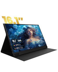 【Local Warehouse】ZSCMALL 16 Inch 1080P 144Hz IPS Gaming Portable Monitor，100%sRGB 8bit USB-C HDMI Ultra-Slim Gaming Display Built-in Stand&Speakerswith Smart Cover for Laptop Windows PC Mac Phone PS4/5 Switch Travel Monitors【Delivered Whinin 72 Hours】