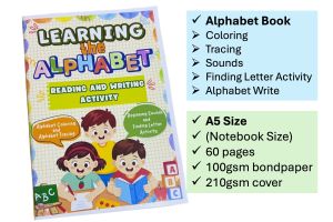 Alphabet Book (Writing Coloring Sounds Activity) for 3-6yrs old Alphabet Learning and Writing Practice 60pages book