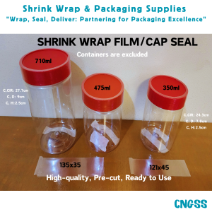 100pcs Shrink Wrap Plastic Packaging Shrinkable Plastic Sealer Film for Bottle Container Wafer